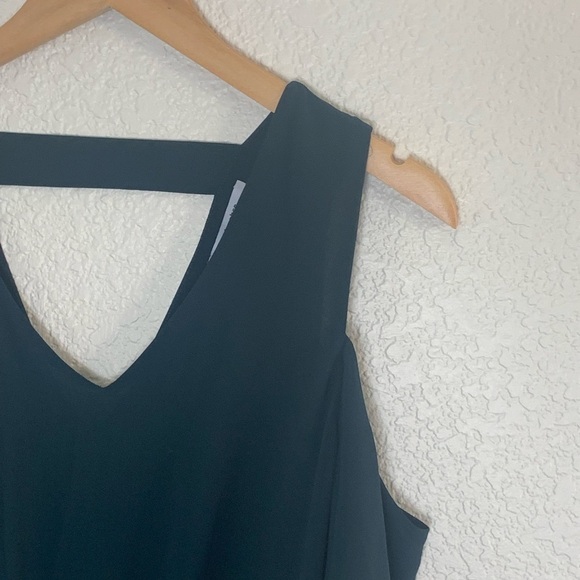 Naked Zebra | Black off shoulder tank blouse light and airy size small - Picture 3 of 8